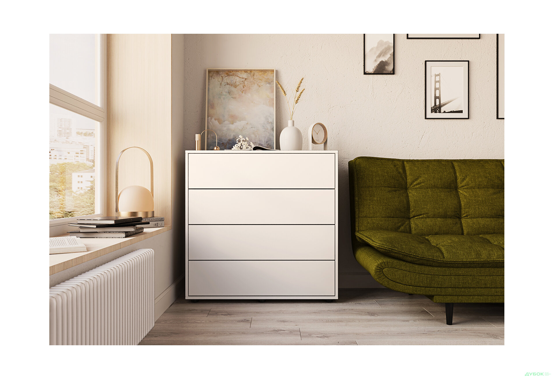 Изображение 2 - Комод Соло 90 4Dr (90х90х42) с 4 ящиками 90 см, нимфея альба
