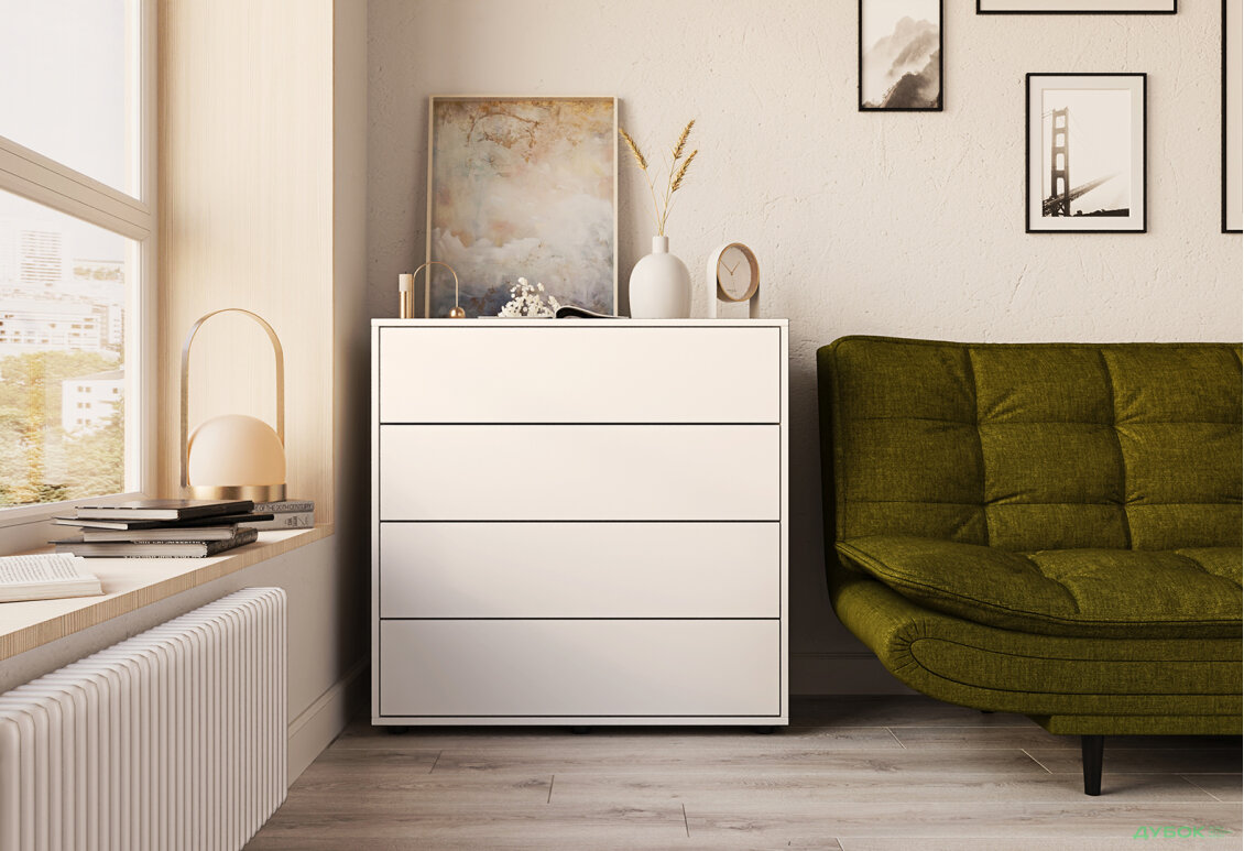 Изображение 2 - Комод Соло 90 4Dr (90х90х42) с 4 ящиками 90 см, нимфея альба