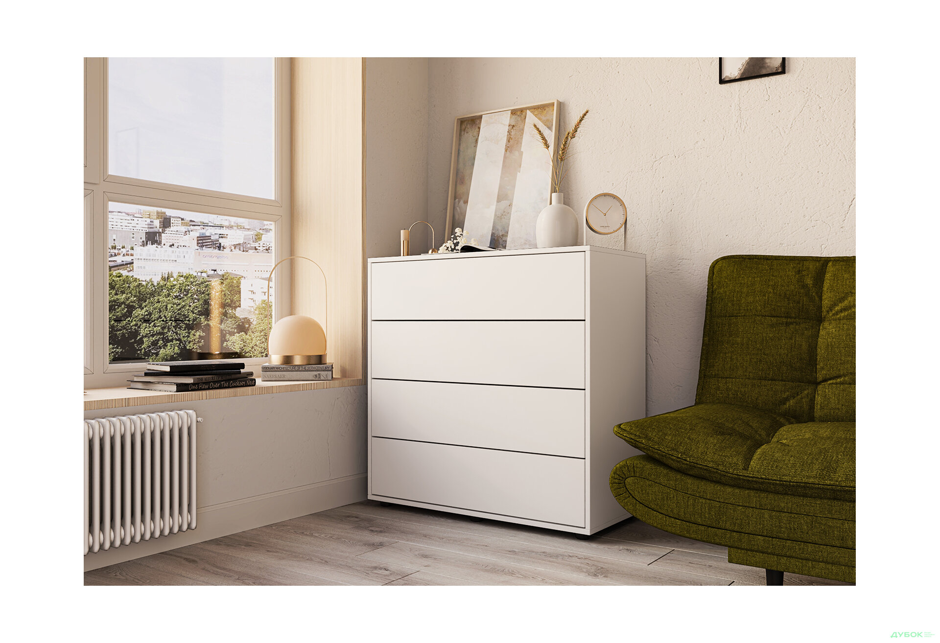 Изображение 4 - Комод Соло 90 4Dr (90х90х42) с 4 ящиками 90 см, нимфея альба