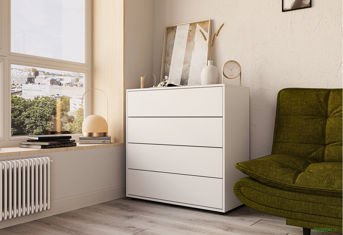 Изображение 4 - Комод Соло 90 4Dr (90х90х42) с 4 ящиками 90 см, нимфея альба