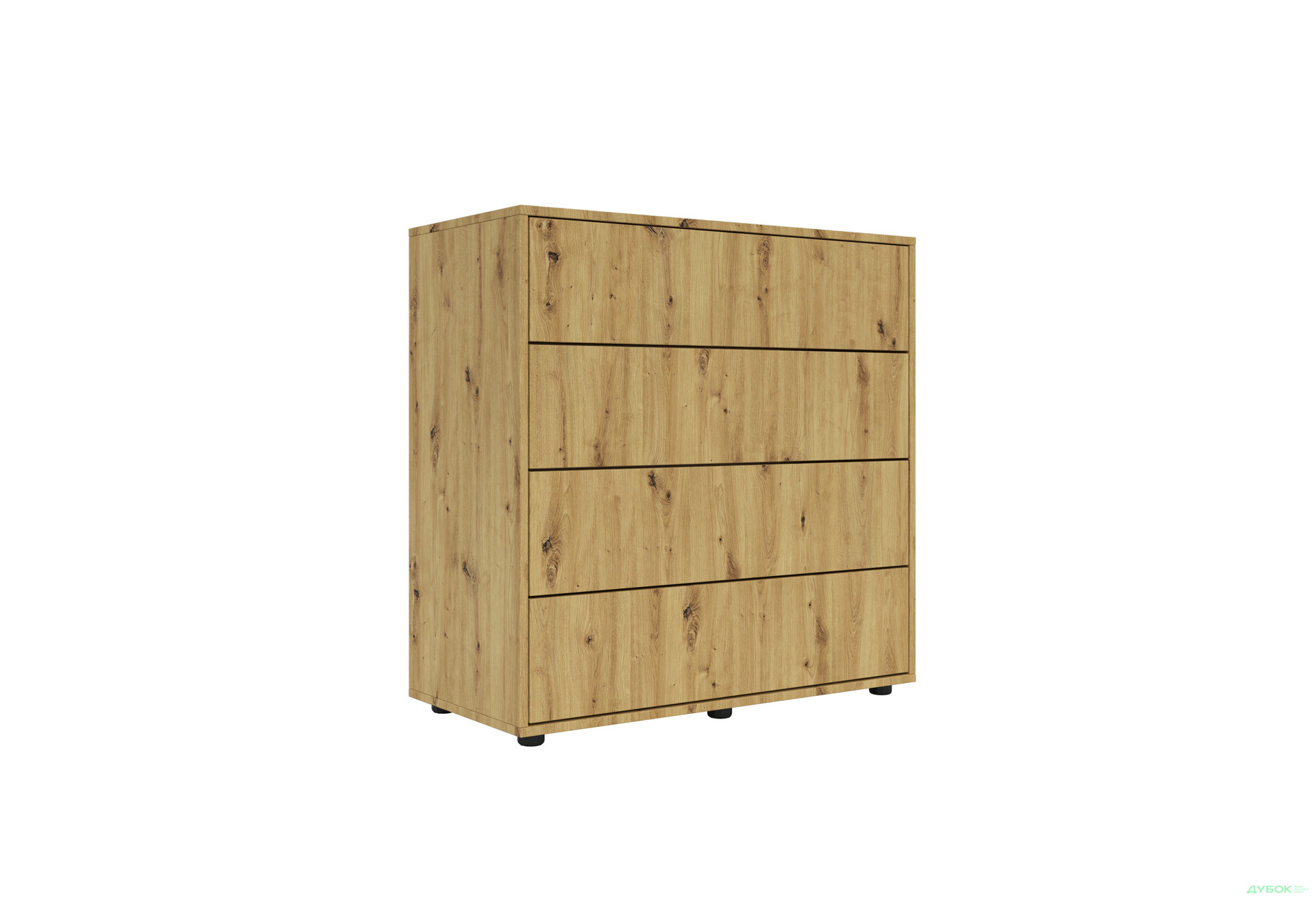 Изображение 1 - Комод Соло 90 4Dr (90х90х42) с 4 ящиками 90 см, дуб артизан