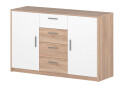 Комод VMV holding Ріко 2-дверний з 4 шухлядами 145 см Дуб сонома/Білий - Зображення 1 Зображення 1 - Комод VMV holding Ріко 2-дверний з 4 шухлядами 145 см Дуб сонома/Білий