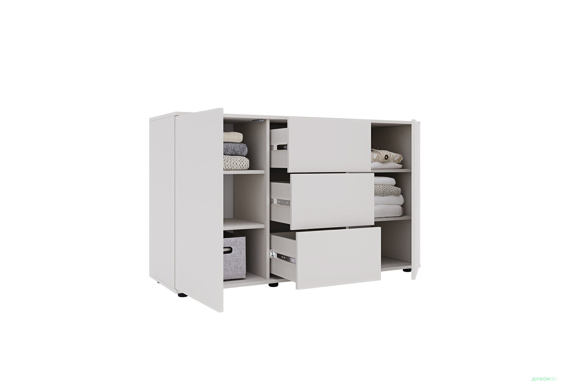 Изображение 3 - Комод 135 3Dr_2D (80х135х42) с 3 ящиками и дверцей 135 см, кашемир