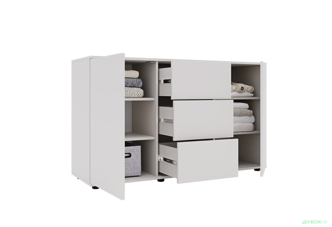 Изображение 3 - Комод 135 3Dr_2D (80х135х42) с 3 ящиками и дверцей 135 см, кашемир