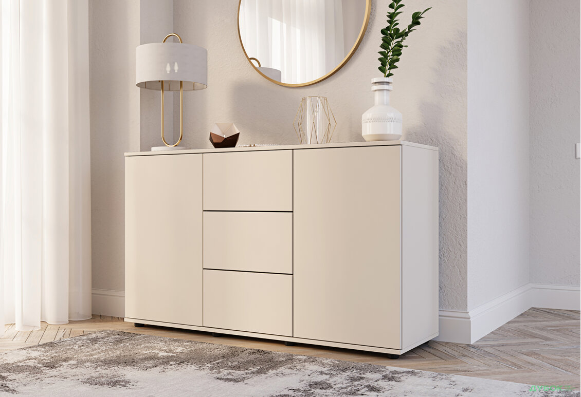 Изображение 4 - Комод 135 3Dr_2D (80х135х42) с 3 ящиками и дверцей 135 см, кашемир