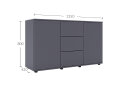 Изображение 5 - Комод 135 3Dr_2D (80х135х42) с 3 ящиками и дверцей 135 см, графит