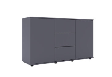 Комод 135 3Dr_2D (80х135х42) з 3 шухлядами і дверцятами 135 см, графіт