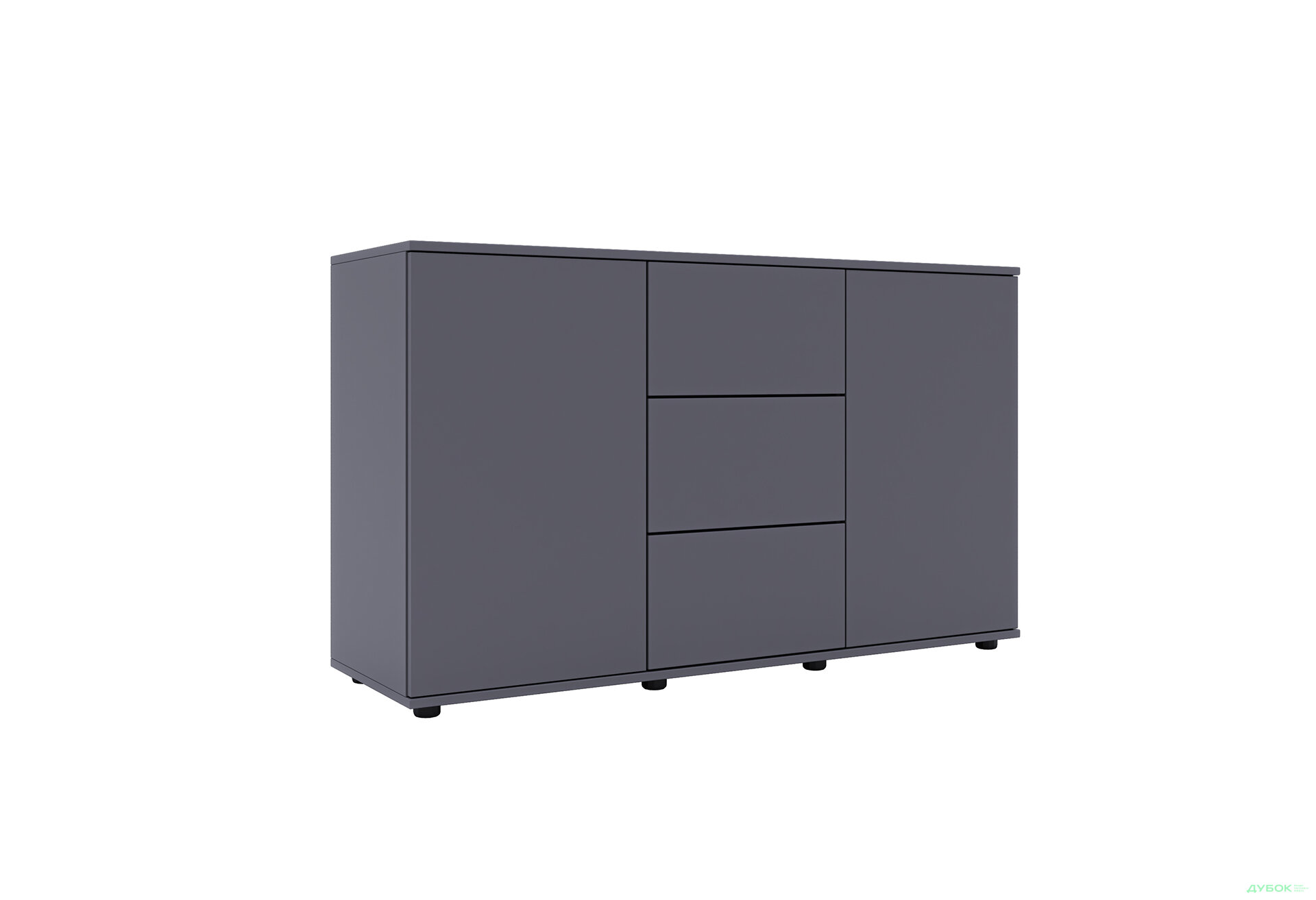 Изображение 1 - Комод 135 3Dr_2D (80х135х42) с 3 ящиками и дверцей 135 см, графит
