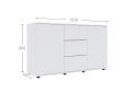 Изображение 5 - Комод 135 3Dr_2D (80х135х42) с 3 ящиками и дверцей 135 см, нимфея альба
