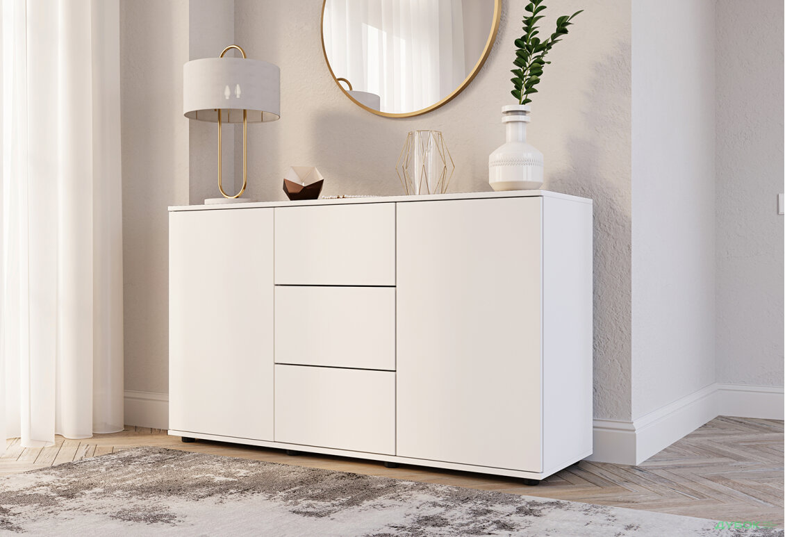 Изображение 4 - Комод 135 3Dr_2D (80х135х42) с 3 ящиками и дверцей 135 см, нимфея альба