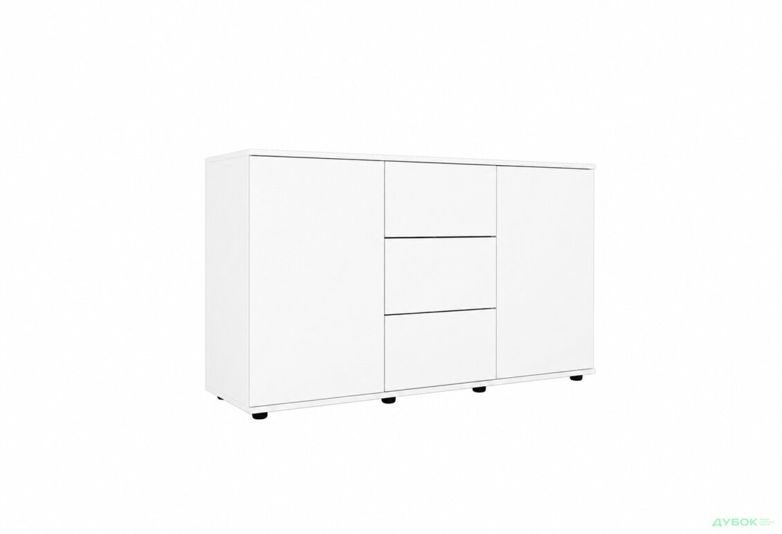 Комод 135 3Dr_2D (80х135х42) з 3 шухлядами і дверцятами 135 см, німфея альба