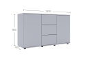 Изображение 5 - Комод 135 3Dr_2D (80х135х42) с 3 ящиками и дверцей 135 см, серая мышка