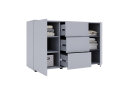 Изображение 3 - Комод 135 3Dr_2D (80х135х42) с 3 ящиками и дверцей 135 см, серая мышка
