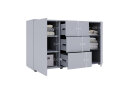 Изображение 6 - Комод 135 3Dr_2D (80х135х42) с 3 ящиками и дверцей 135 см, серая мышка