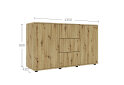 Изображение 5 - Комод 135 3Dr_2D (80х135х42) с 3 ящиками и дверцей 135 см, дуб артизан