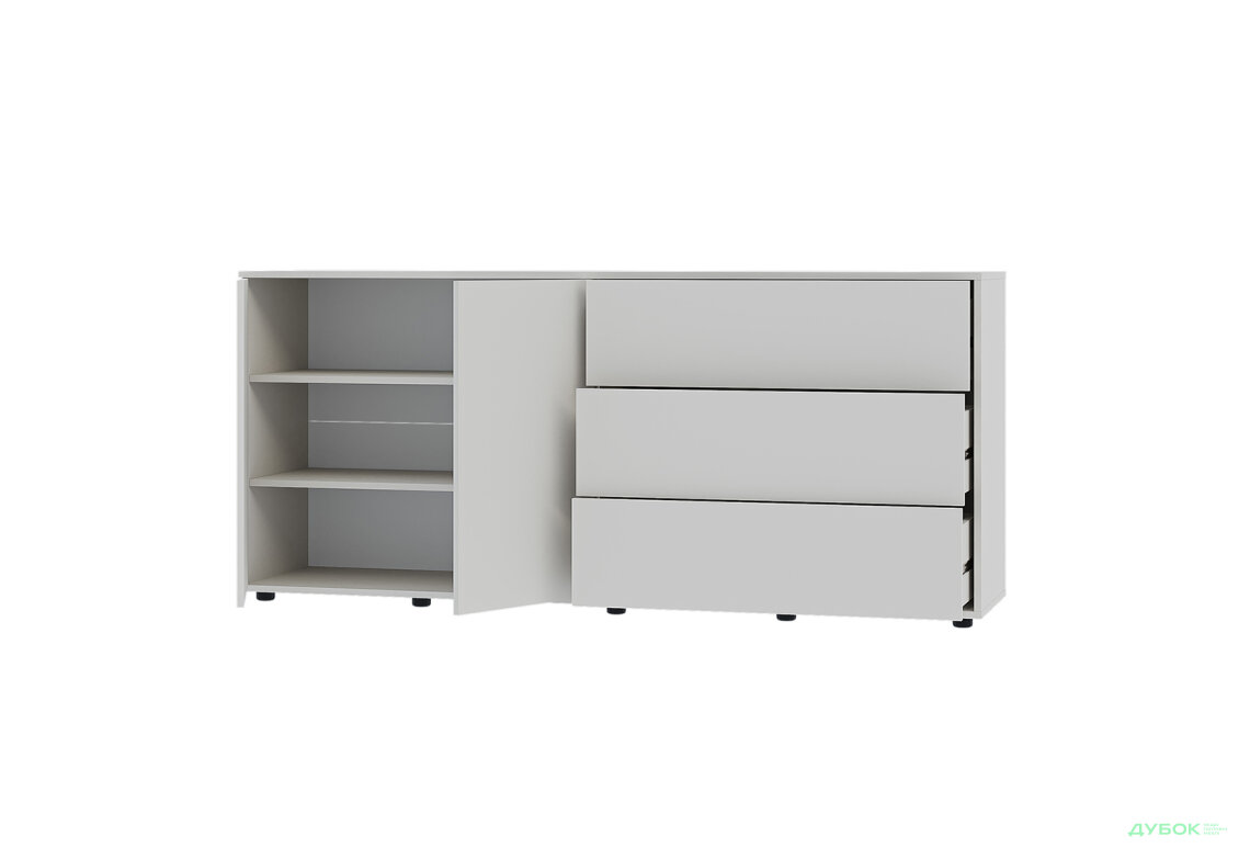 Изображение 3 - Комод 180 2D_3Dr (80х180х42) с 3 ящиками и дверцей 180 см, кашемир.