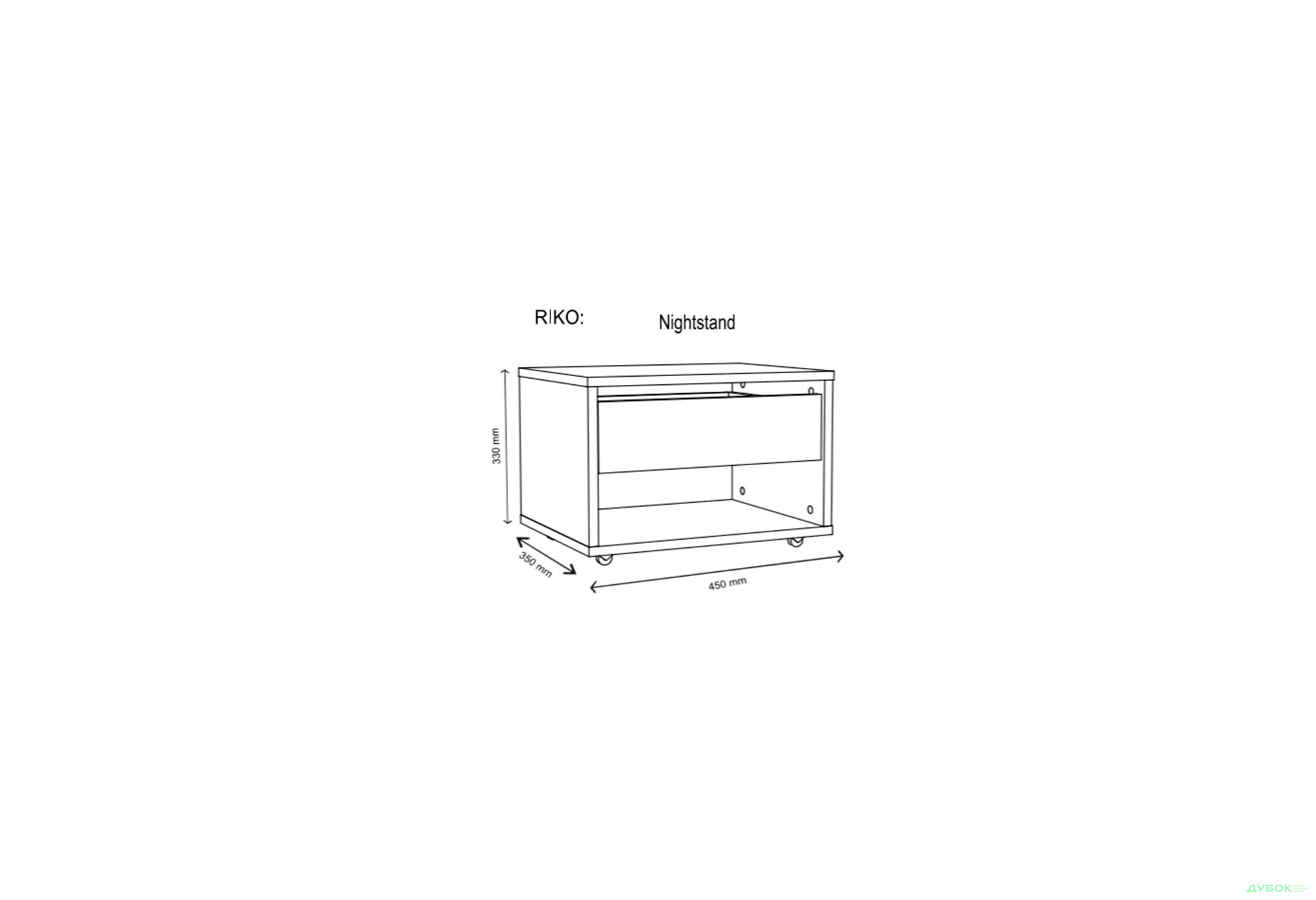 Изображение 6 - Кровать VMV holding Рико 90х200 см с ящиками и выездной тумбой, дуб сонома/белый