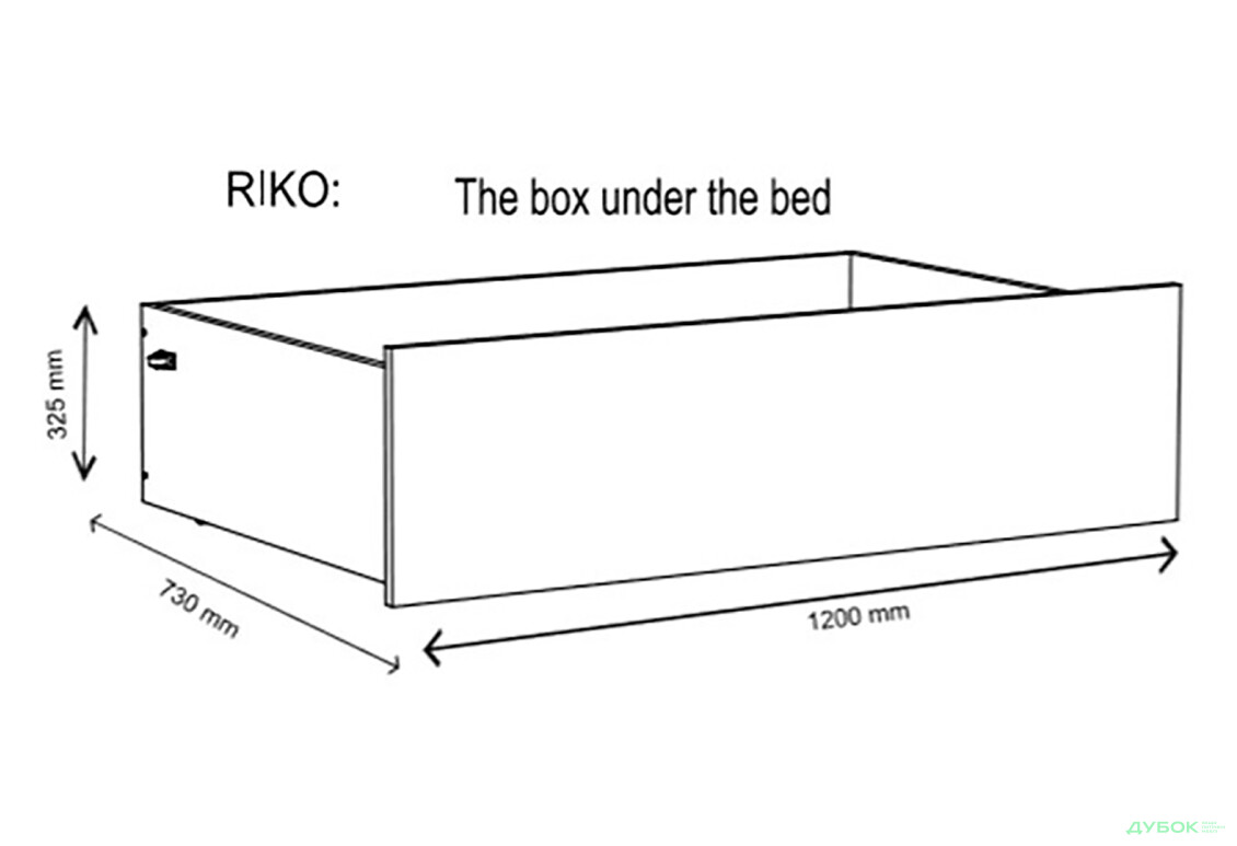 Фото 5 - Ліжко VMV holding Ріко 160х200 см з шухлядами і тумбами, дуб сонома/білий