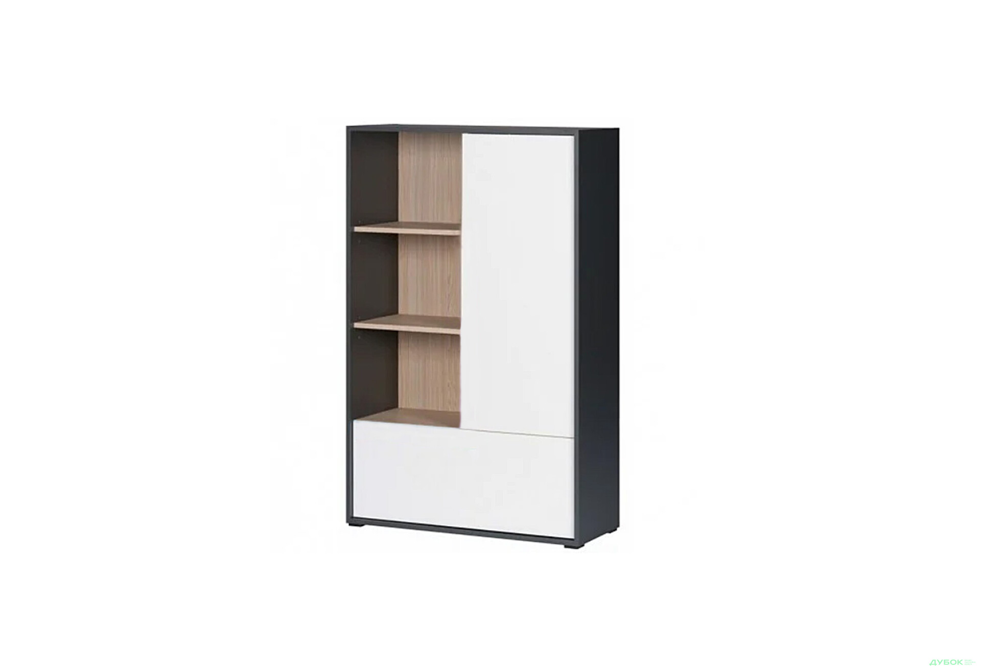 Шафа-стелаж комбінований VMV holding Алекс без ручок 84 см Сіро-білий - Зображення 1 Зображення 1 - Шафа-стелаж комбінований VMV holding Алекс без ручок 84 см Сіро-білий