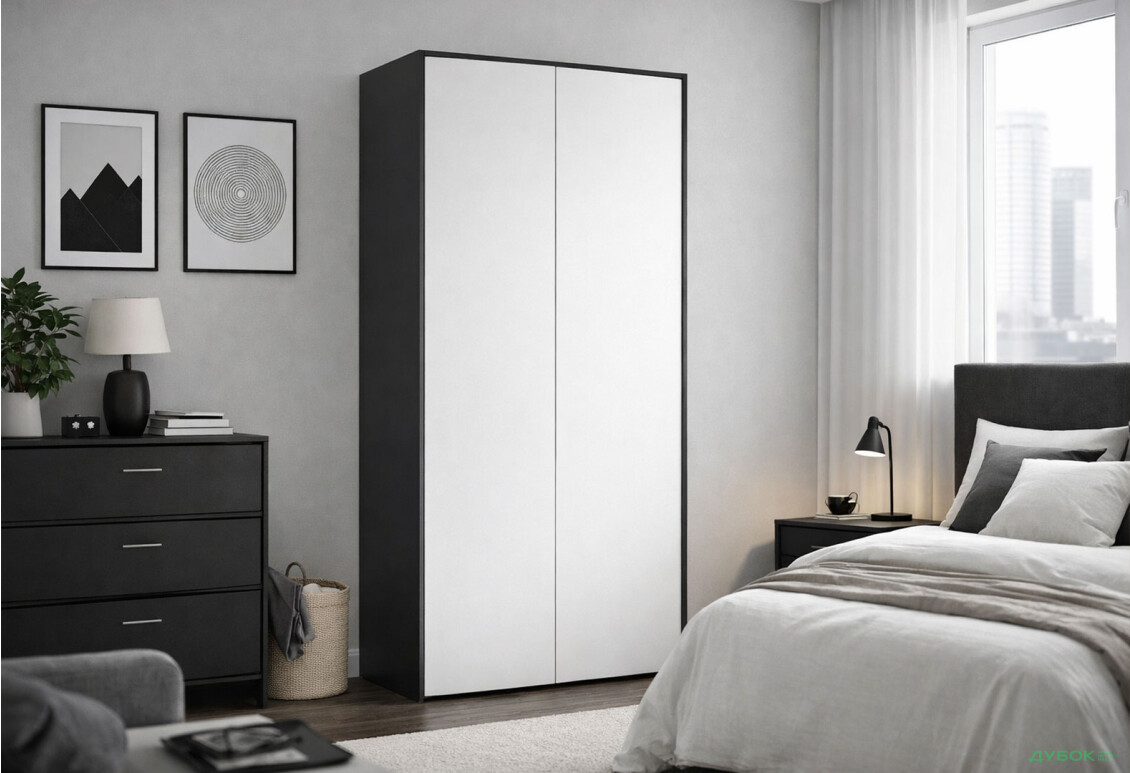 Изображение 2 - Шкаф VMV holding Алекс 2-дверный без ручек 84 см Серо-белый