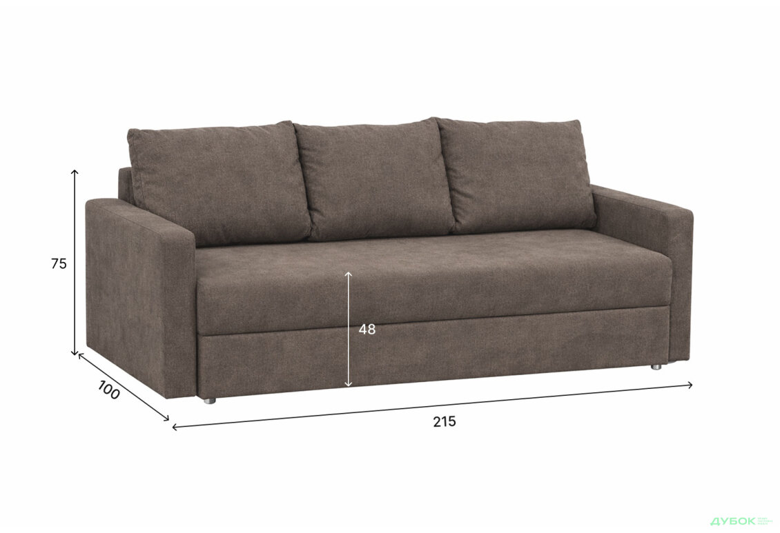 Изображение 4 - Диван Фортеза 215x100 см дикий мустанг Аляска 03