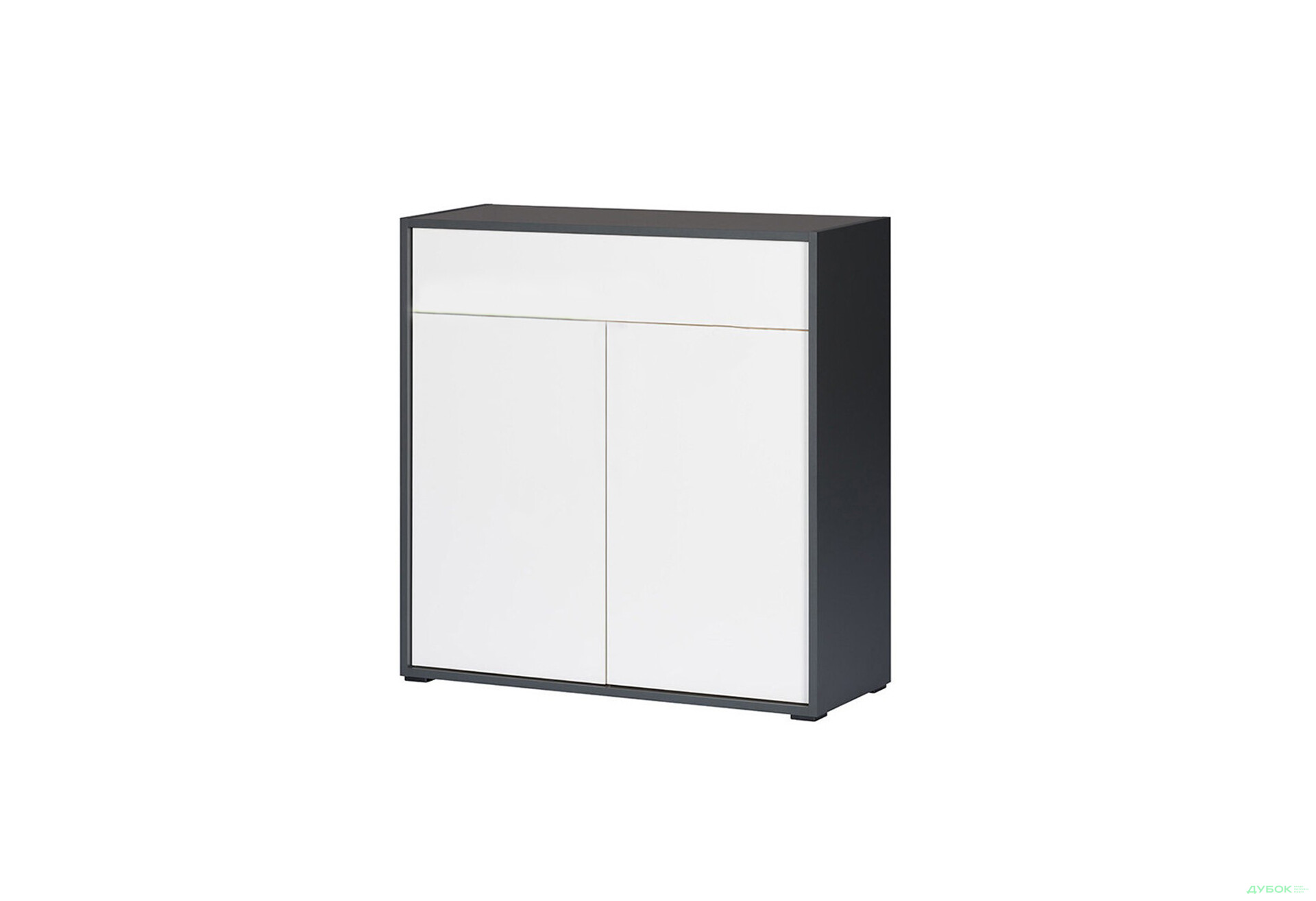 Комод VMV holding Алекс 2-дверний з шухлядою без ручок 84 см Сіро-білий - Зображення 1 Зображення 1 - Комод VMV holding Алекс 2-дверний з шухлядою без ручок 84 см Сіро-білий