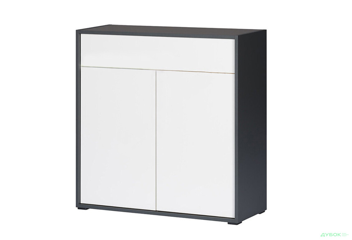 Комод VMV holding Алекс 2-дверний з шухлядою без ручок 84 см Сіро-білий - Зображення 1 Зображення 1 - Комод VMV holding Алекс 2-дверний з шухлядою без ручок 84 см Сіро-білий