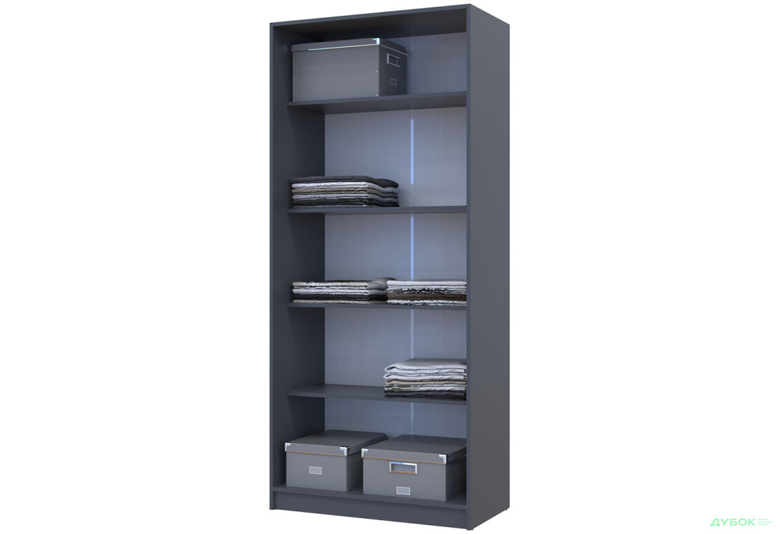 Изображение 4 - Шкаф Promo / Промо 2 ДСП 2-дверная с полками 90 см Антрацит
