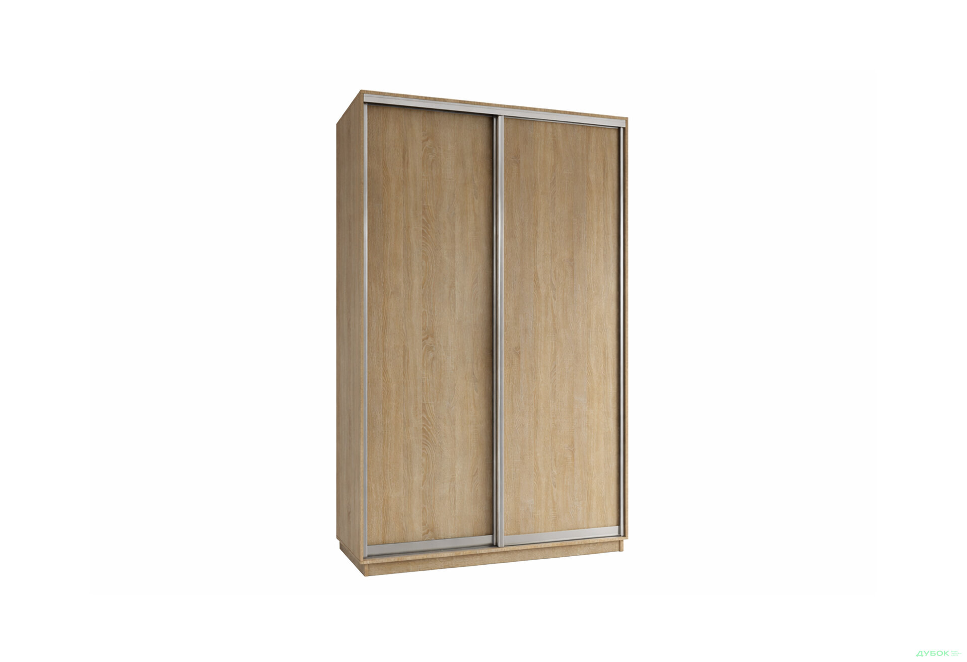 Изображение 2 - Шкаф-купе 2 ДСП 150x240x60 см, дуб сонома, профиль серебро