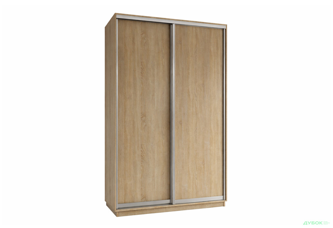 Изображение 2 - Шкаф-купе 2 ДСП 150x240x60 см, дуб сонома, профиль серебро