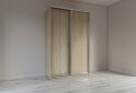 Изображение 1 - Шкаф-купе 2 ДСП 150x240x60 см, дуб сонома, профиль серебро