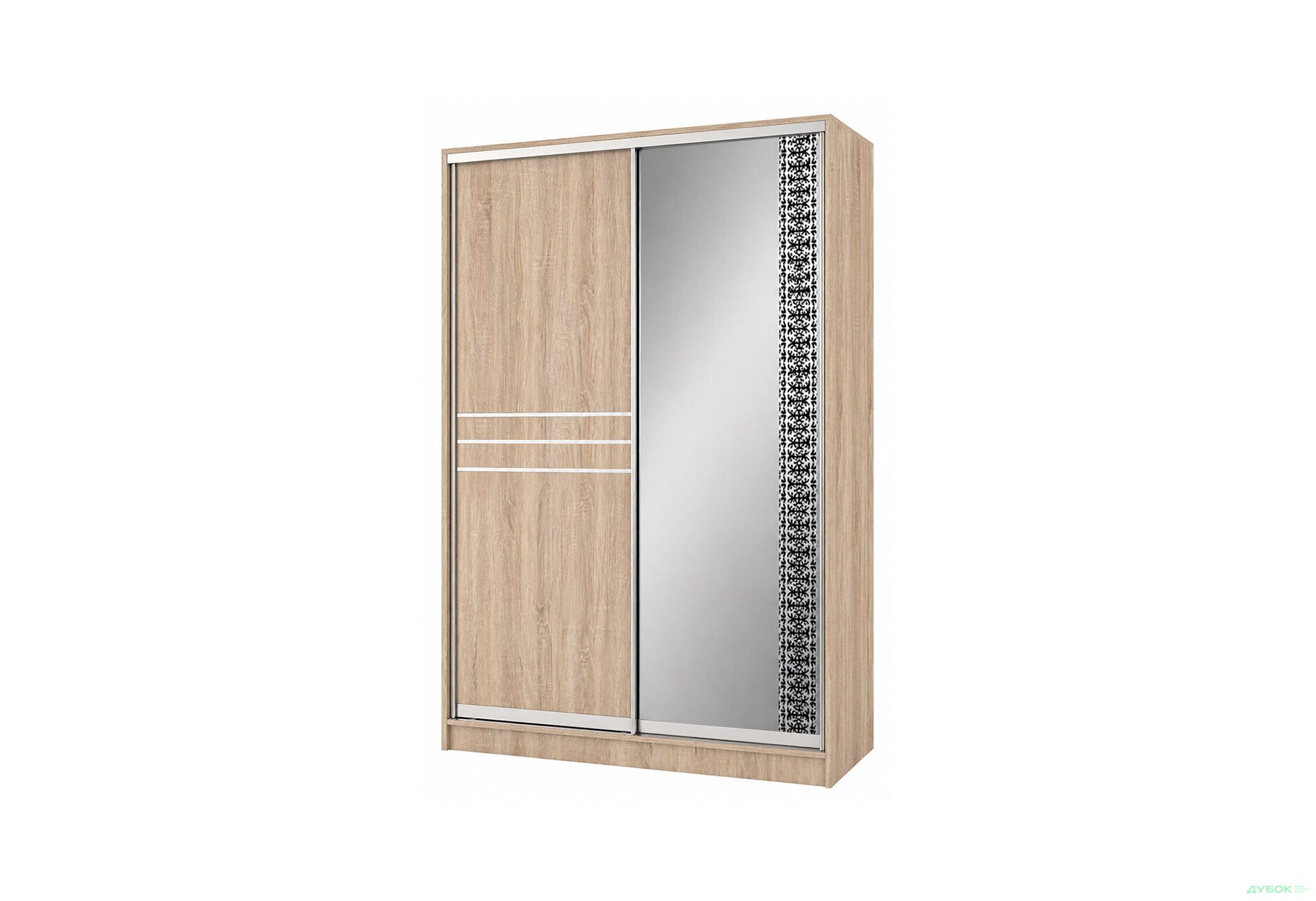Зображення 1 - Шафа-купе 2-дверна з дзеркалом дуб сонома 110x240 см