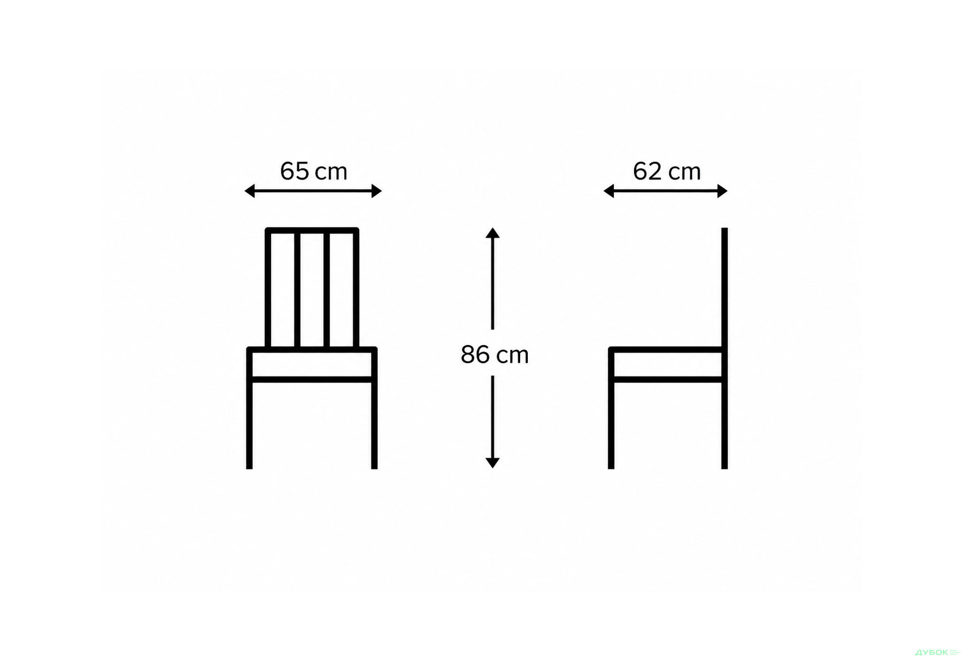 Зображення 7 - Стілець Турин / Turin 65x62x86 см темно-сірий