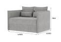 Зображення 7 - Диван Джерсі / Jersey 120х190 см, сірий (Hilton 24)