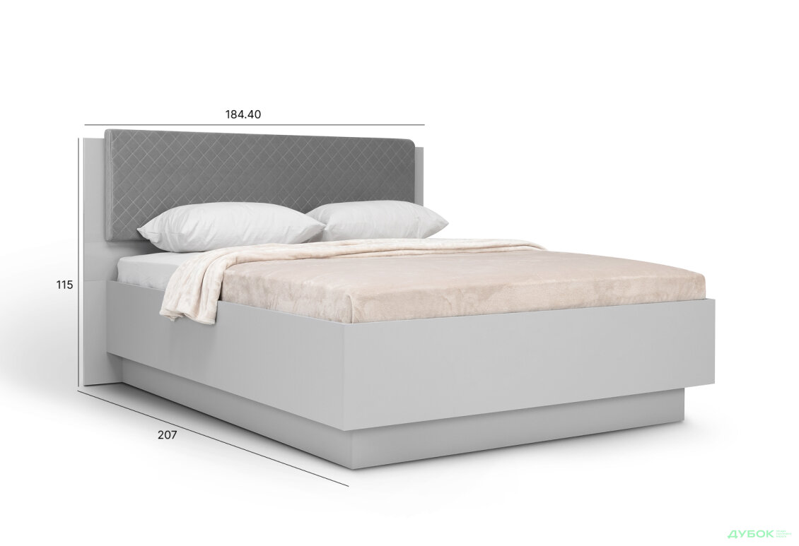 Зображення 3 - Ліжко-подіум Мегі / Megy підйомне з каркасом 160x200 см глянець сірий шиншила