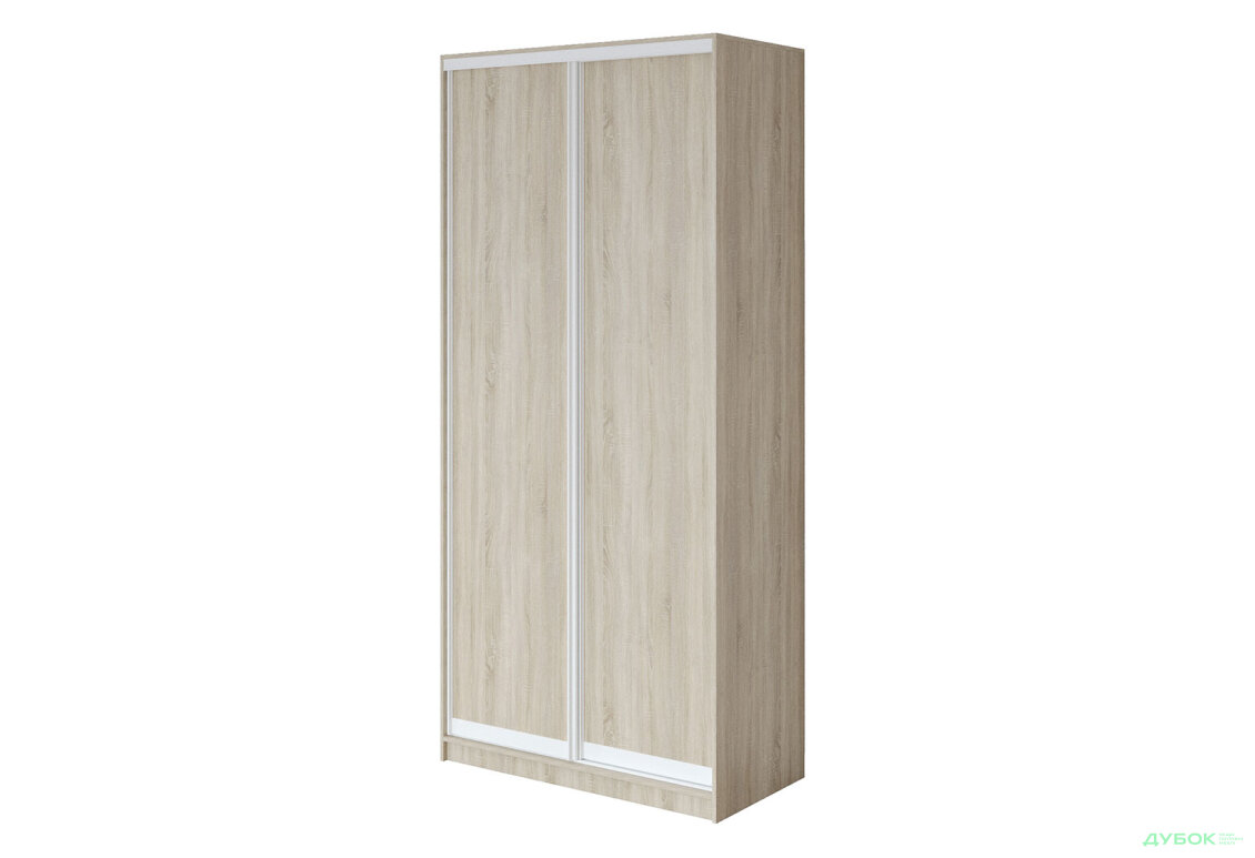 Шафа-купе 2-дверна дуб сонома 90х45х240 см, білий профіль Loft WT