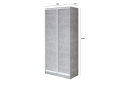 Зображення 3 - Шафа-купе 2-дверна бетон 90х45х240 см, білий профіль Loft WT