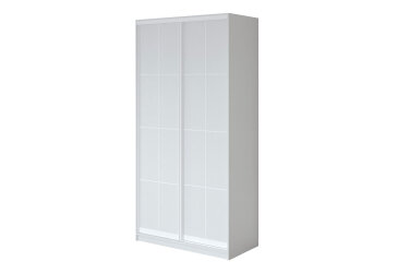 Шафа-купе 2-дверна Lines 120х60х240 см, німфея альба з білим профілем Loft WT