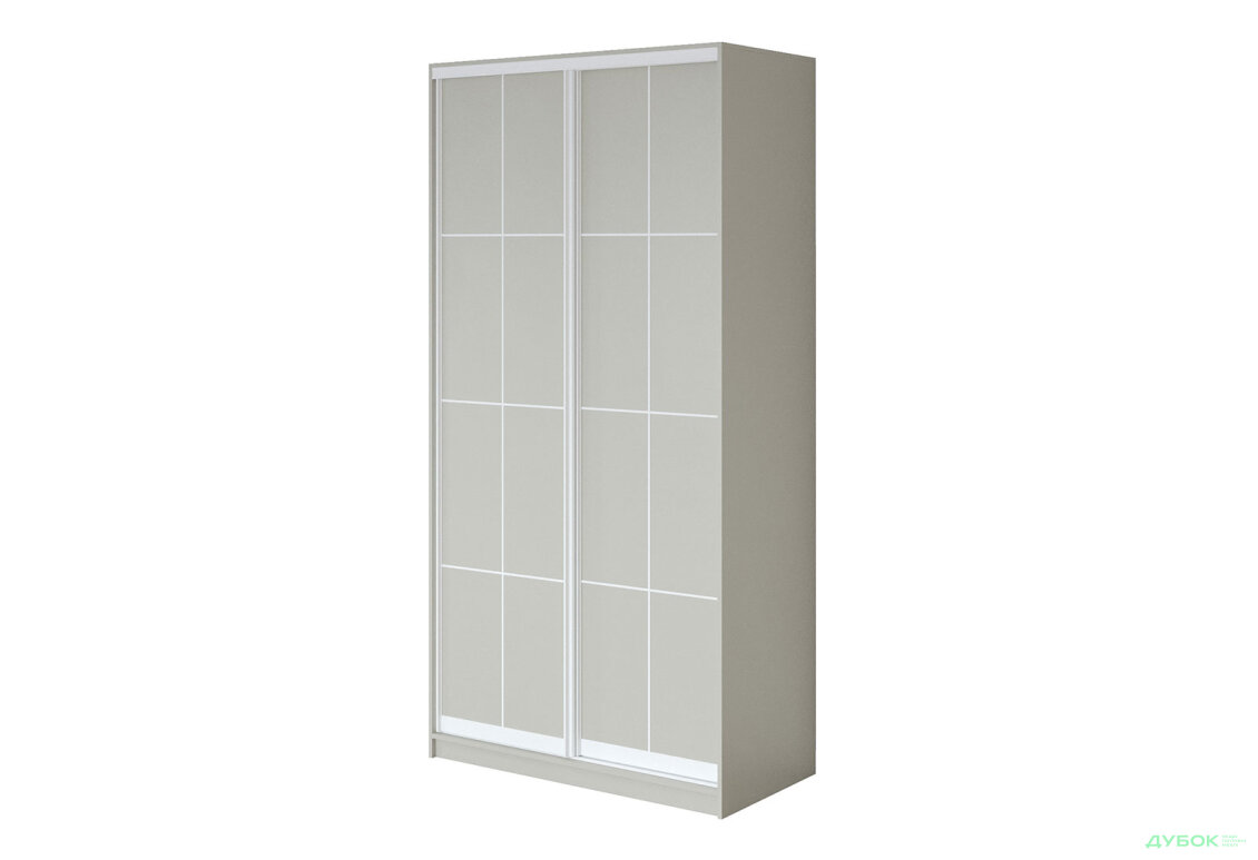 Шафа-купе 2-дверна Lines 120х60х240 см, кашемір з білим профілем Loft WT