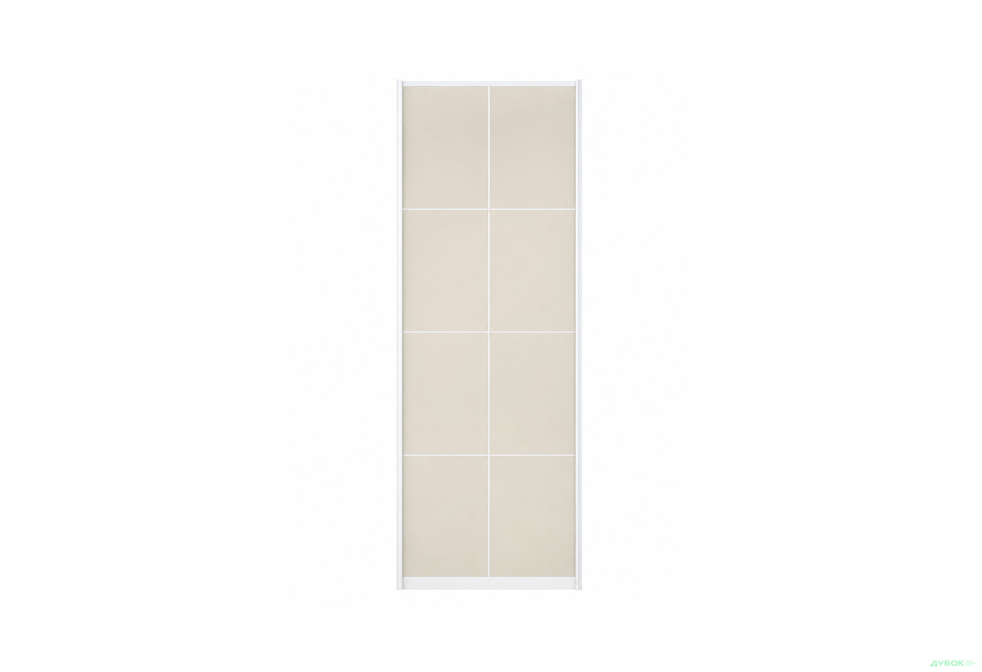Зображення 125084 - Шафа-купе 2-дверна ДСП сіра, 150х60х240 см, профіль білий Loft WT