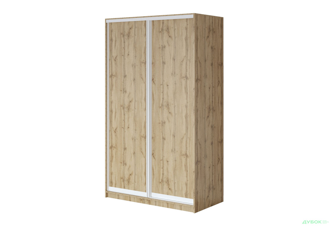 Шафа-купе 2-дверна дуб аппалачі, 140х60х240 см, профіль білий Loft WT