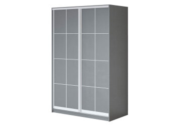 Шафа-купе 2-дверна Lines сірий 160х60х240 см, профіль білий Loft WT