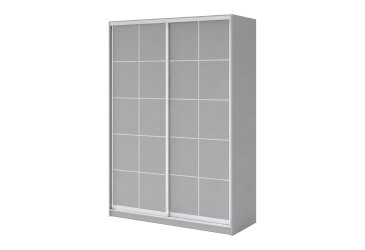 Шафа-купе 2-дверна Lines 170х60х240 см, сірий, профіль білий Loft WT