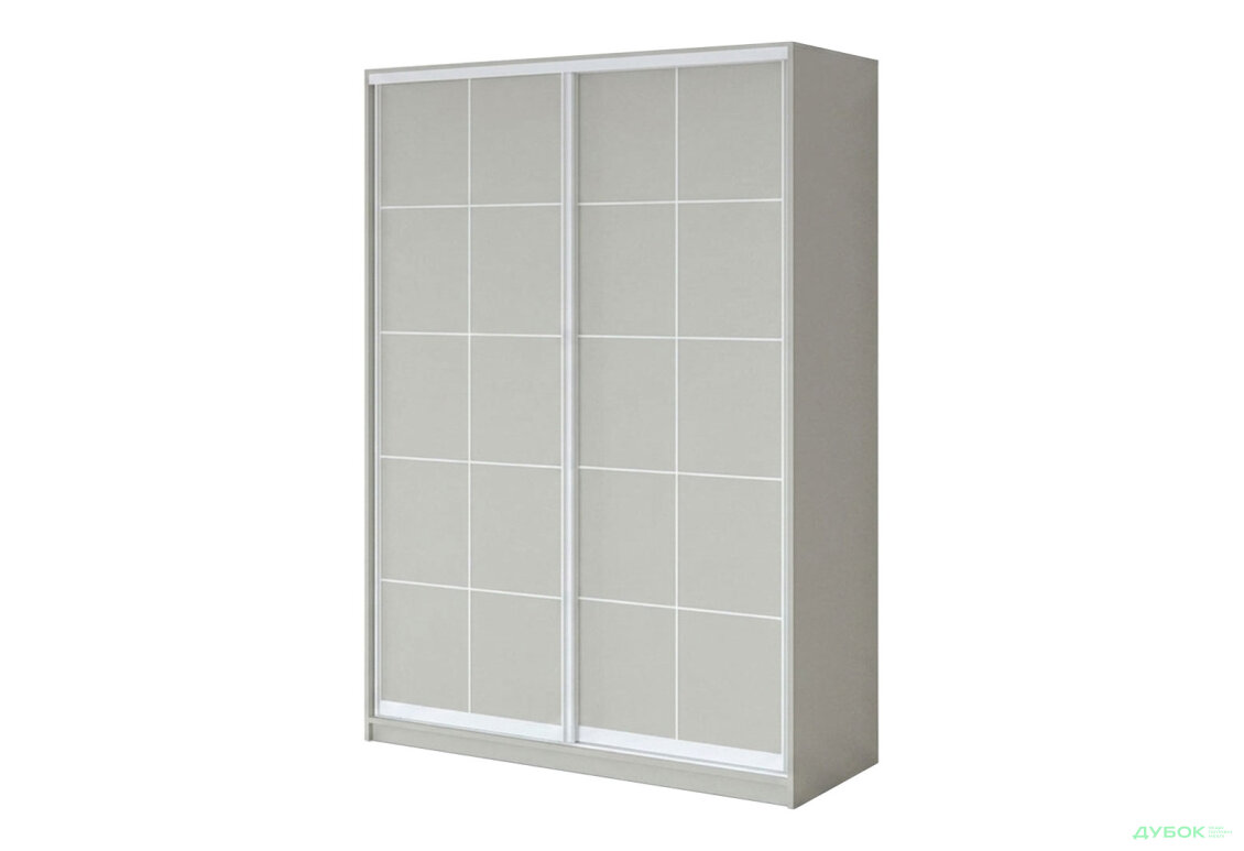 Шафа-купе 2-дверна Lines 170х60х240 см, кашемір, профіль білий Loft WT