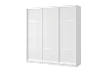 Шафа-купе 3-дверна Lines 200x60x240 см, німфея альба з білим профілем