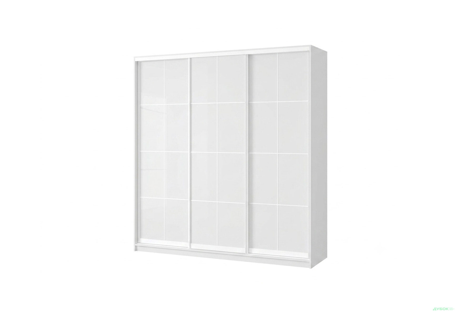 Зображення 1 - Шафа-купе 3-дверна Lines 200x60x240 см, німфея альба з білим профілем