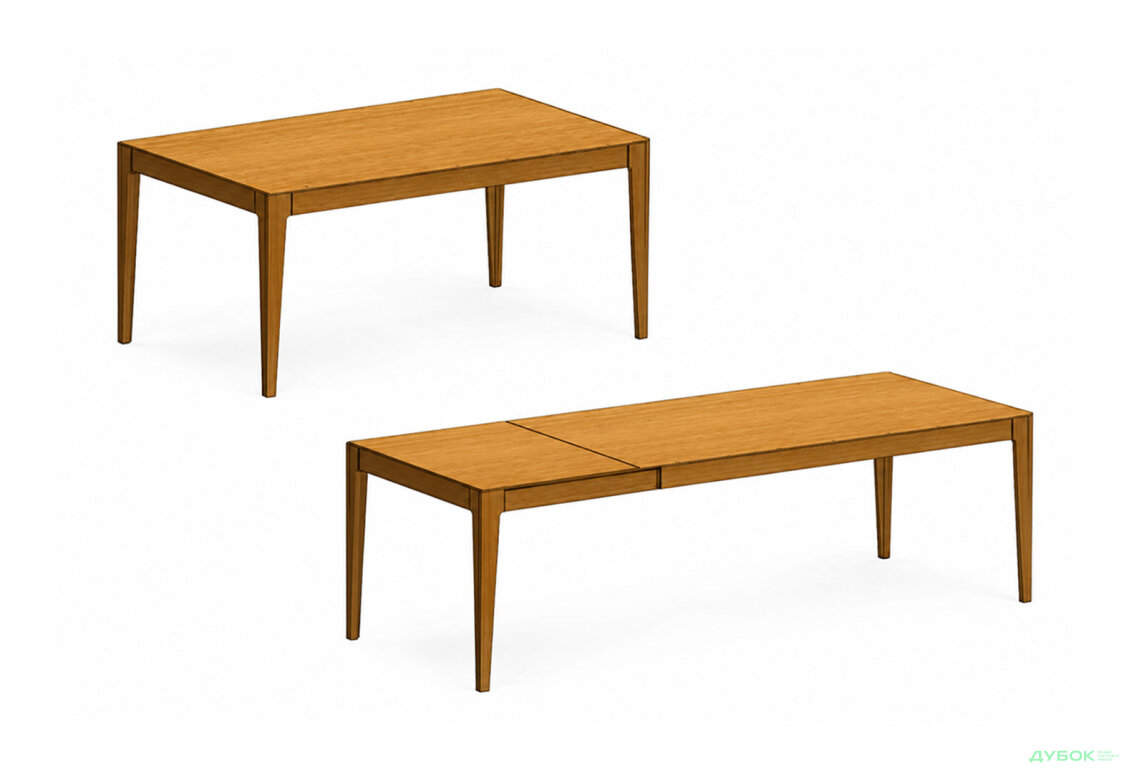 Зображення 12 - Стіл Деніс / Denis (каркас дуб) Stained oak 140x85+60х75 см