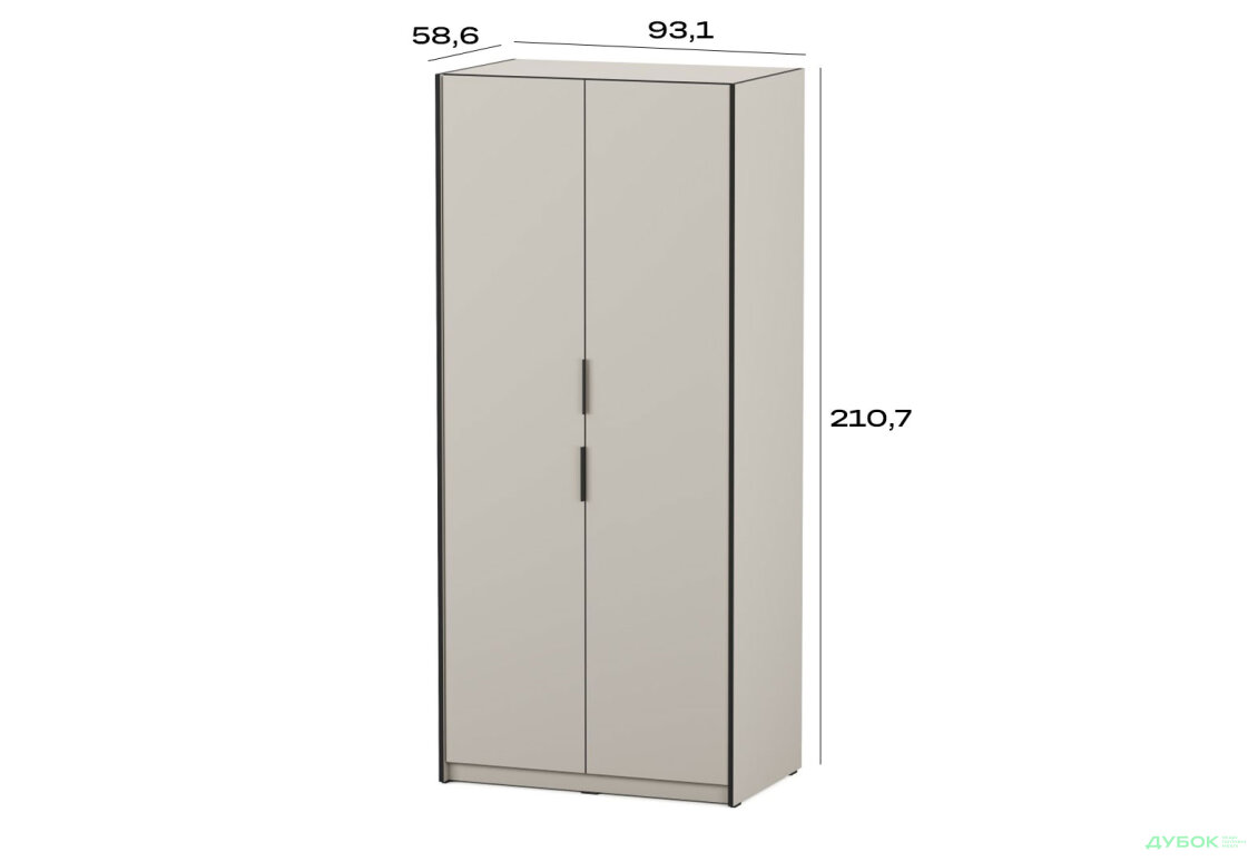 Изображение 3 - Шкаф F-0012 Forte / Форте, 93 см кашемир