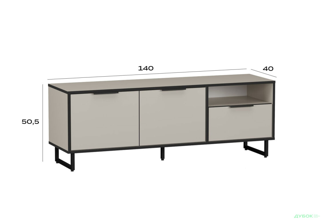 Зображення 3 - ТВ тумба F-0007 Forte / Форте, 140 см кашемір