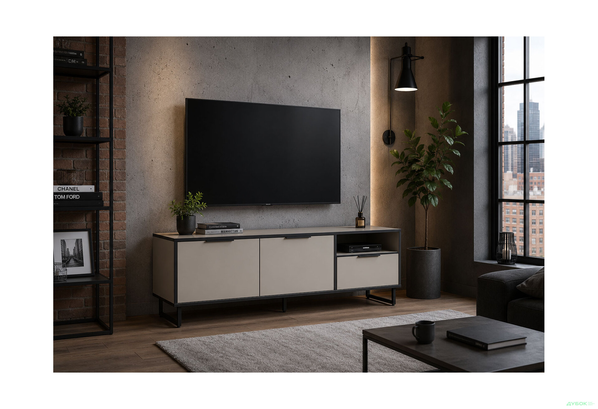 Зображення 2 - ТВ тумба F-0007 Forte / Форте, 140 см кашемір